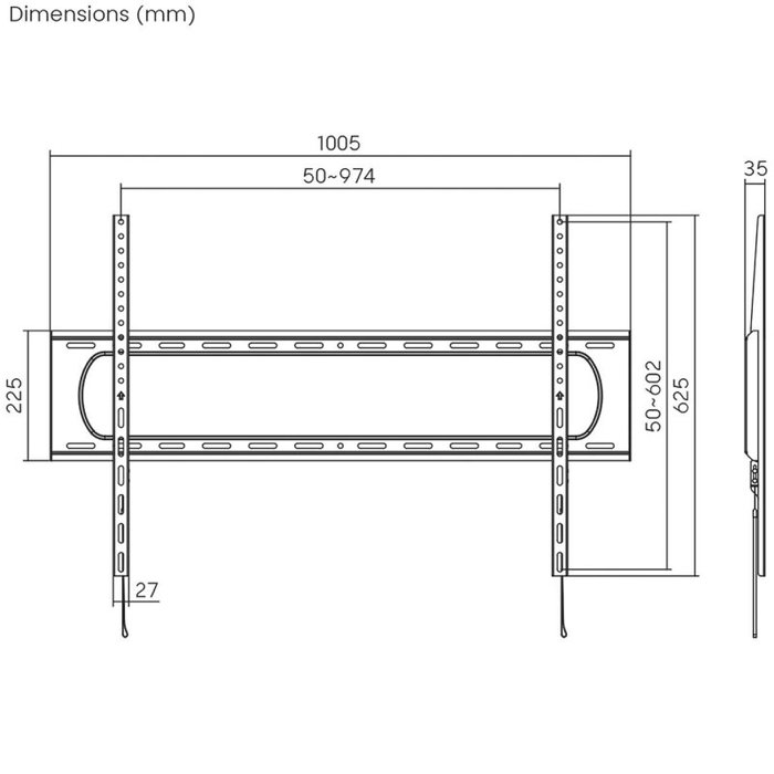 Aisens Soporte de Pared Inclinable WT120F-293 para TV de 60-120 pulgadas